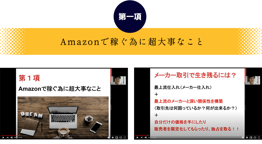 第一項　Amazonで稼ぐ為に超大事なこと