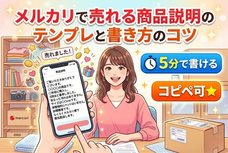 コピペ可！メルカリの商品説明文テンプレ(自社制作)