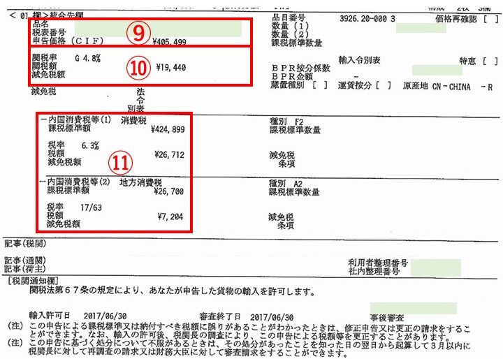 輸入許可通知書2