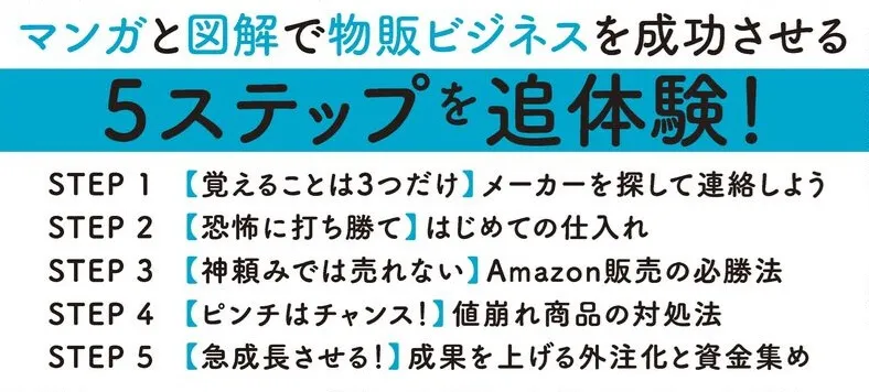 書籍「Amazon物販1年生の教科書」5STEP