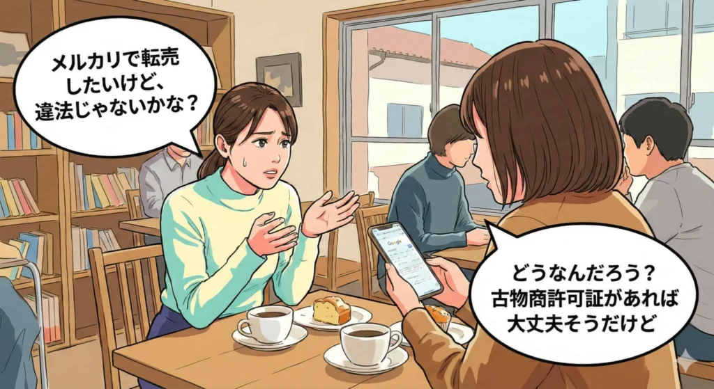 メルカリは違法ではない?(自社制作)