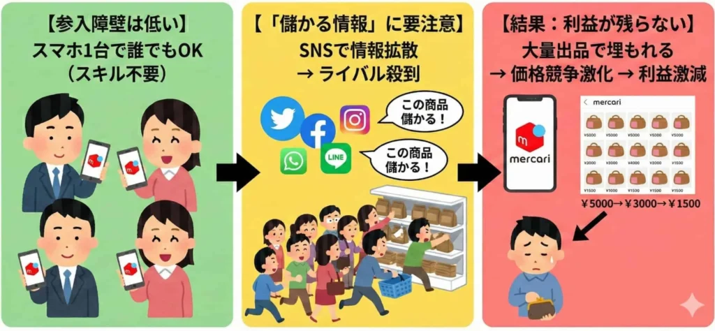 メルカリがオワコンな理由(自社制作)