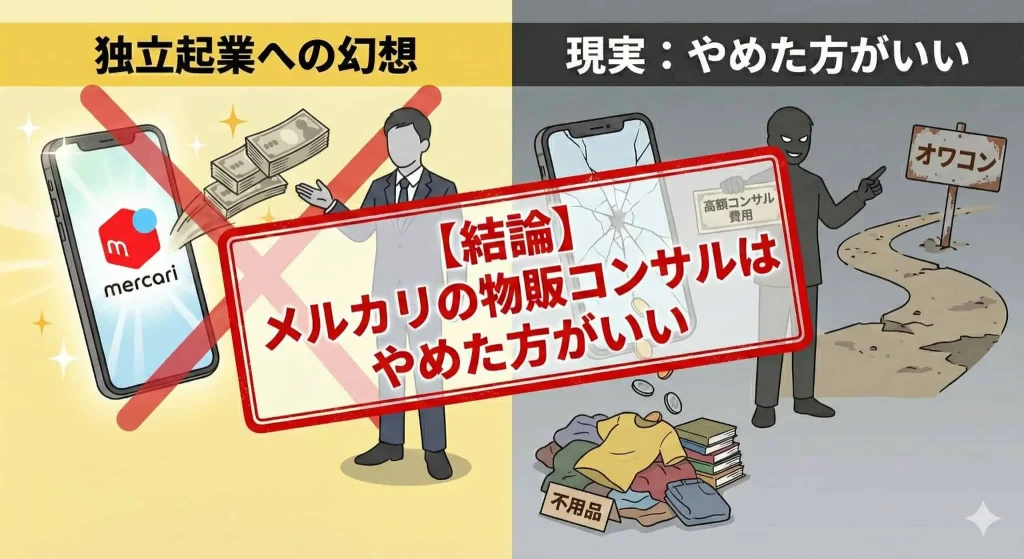 メルカリの物販コンサルはやめた方がいい