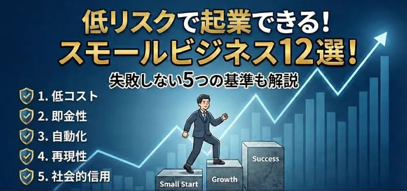 「起業 スモールビジネス」のアイキャッチ画像:自社制作