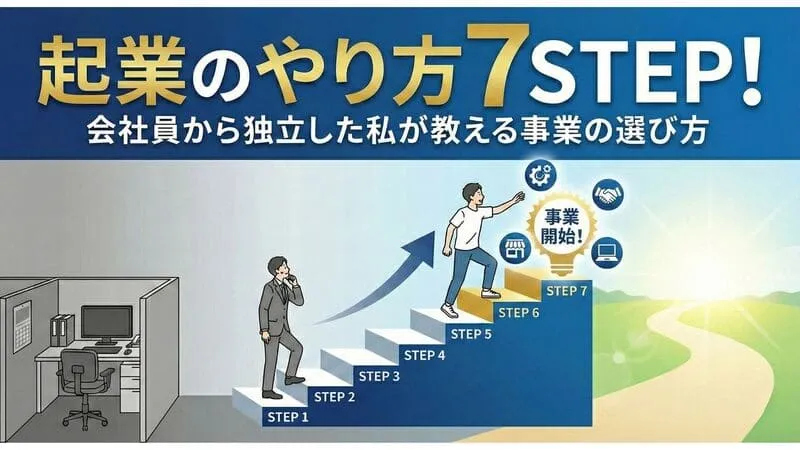 「起業 やり方」のアイキャッチ画像：自社制作