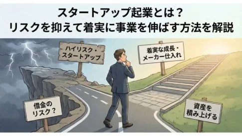 「スタートアップ 起業」のアイキャッチ画像：自社制作
