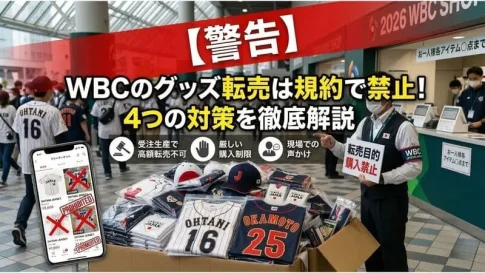 「WBC グッズ 転売」のアイキャッチ画像：自社制作
