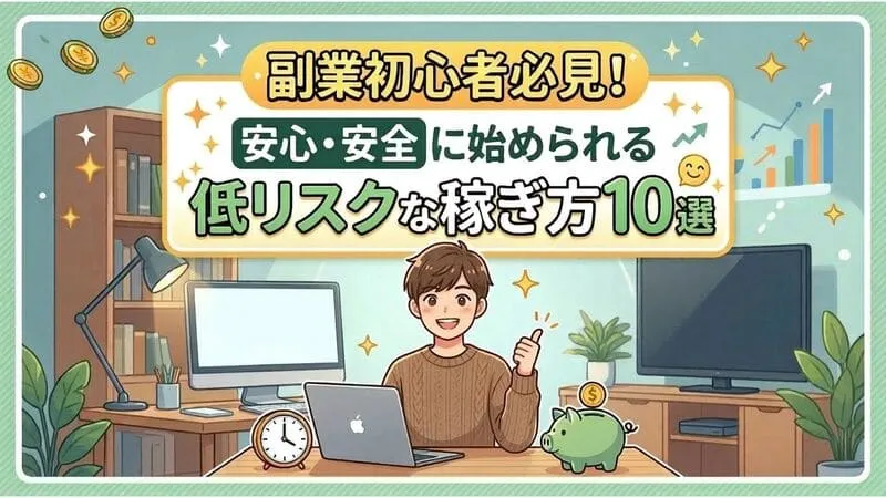 「副業 安心 安全」のアイキャッチ画像：自社制作